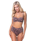 Zebra Print Underwire Bikini Set