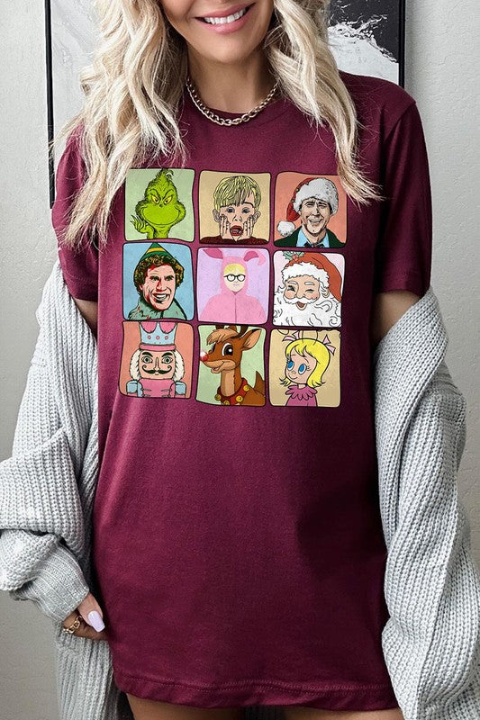 Christmas Movie Characters Graphic Tee