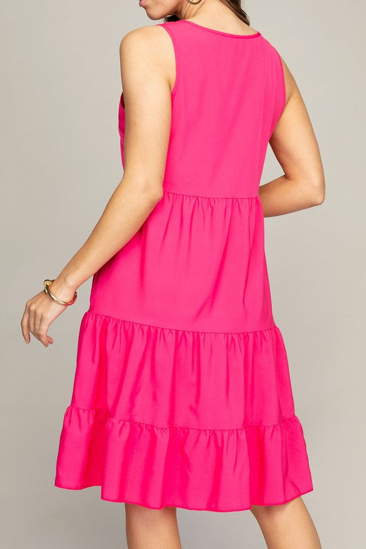 Sleeveless Tiered Dress - Online Only