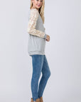 Lace Sleeve Raglan Tunic