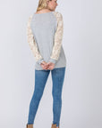 Lace Sleeve Raglan Tunic