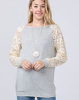 Lace Sleeve Raglan Tunic