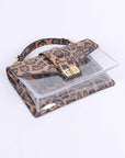 2 In 1 Leopard Printed Clear Bag