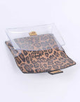 2 In 1 Leopard Printed Clear Bag