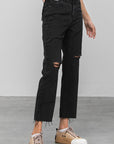 Insane Gene High Rise Premium Straight Jeans Black Denim