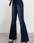 Denim Lab USA Mid-Rise Banded Wider Flare Jeans