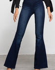 Denim Lab USA Mid-Rise Banded Wider Flare Jeans