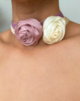 Satin Rose Velvet Sash Necklace
