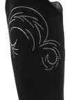 Becks Rhinestone Patterned Calf Boots