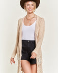 Jade By Jane Fringe Knit Cardigan