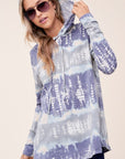 e Luna Terry Tie Dye Long Hoodie Top