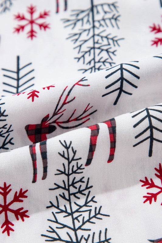 Christmas Deer Shirt and Shorts Lounge Set