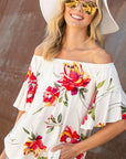 e Luna Floral Off Shoulder Top