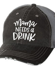 Mama Needs a Drink Embroidered Trucker