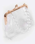 Iconic Pearl Handle Clear Bag