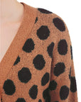 Polka Dot Jacquard Sweater Shrug Cardigan