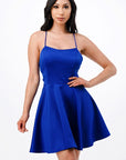 La Scala Satin Fit Flare Dress