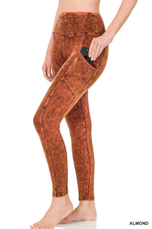 Zenana Mineral Washed Full Length Leggings - Online Only – My