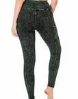 Zenana Mineral Washed Full Length Leggings - Online Only