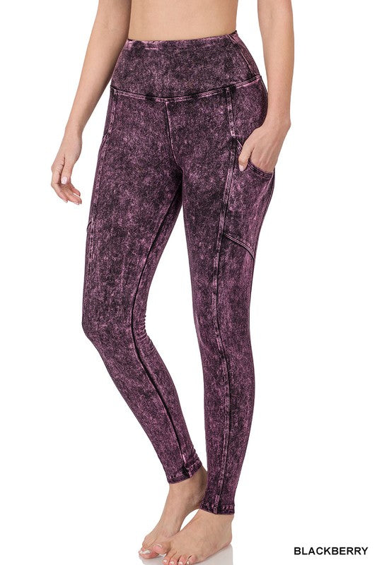 Zenana Mineral Washed Full Length Leggings - Online Only – My Pampered Life  Seattle
