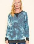 PLUS Tie Dye Raglan Two Tone Tunic