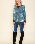 PLUS Tie Dye Raglan Two Tone Tunic