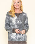 Tie Dye Raglan Two Tone Tunic