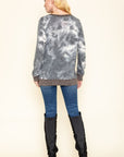 Tie Dye Raglan Two Tone Tunic