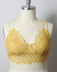 XL Padded Crochet Lace Longline Bralette