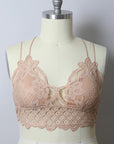 XL Padded Crochet Lace Longline Bralette