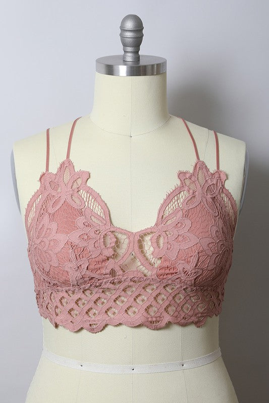 Tampa Nights Crochet Bralette In Light Pink • Impressions Online Boutique