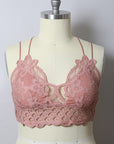 XL Padded Crochet Lace Longline Bralette