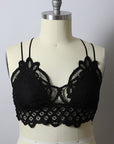 XL Padded Crochet Lace Longline Bralette