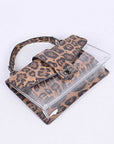 2 In 1 Leopard Print Cleared Bag Set