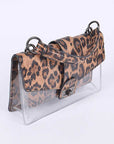 2 In 1 Leopard Print Cleared Bag Set