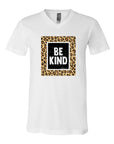 Leopard Be Kind V Neck Softstyle Tee