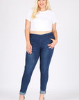 Plus Size High Waist Distressed Jeggings Pants