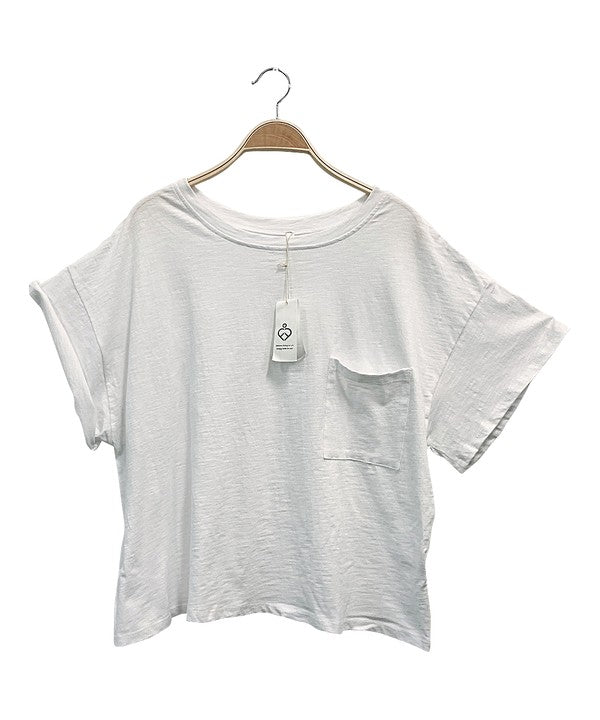 Fabina Pocket Oversized Crop Tee