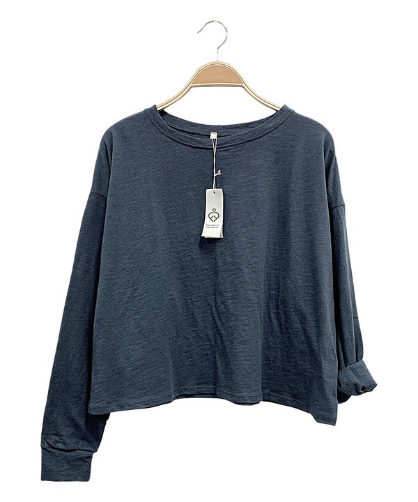 Fabina Cotton Oversized Long Sleeve Tee