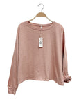 Fabina Cotton Oversized Long Sleeve Tee