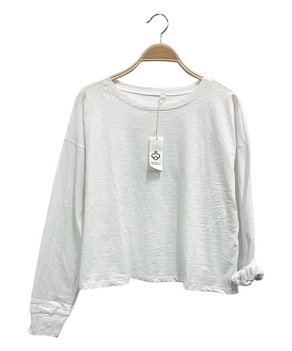 Fabina Cotton Oversized Long Sleeve Tee