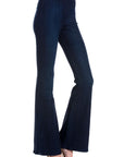 O2 Denim Zipper Back Faded Denim Flares