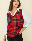 Red Plaid Vest