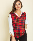 Red Plaid Vest