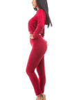 Red Two Piece Pant Set