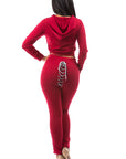 Red Two Piece Pant Set