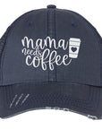 Mama Needs Coffee Embroidered Trucker Hat