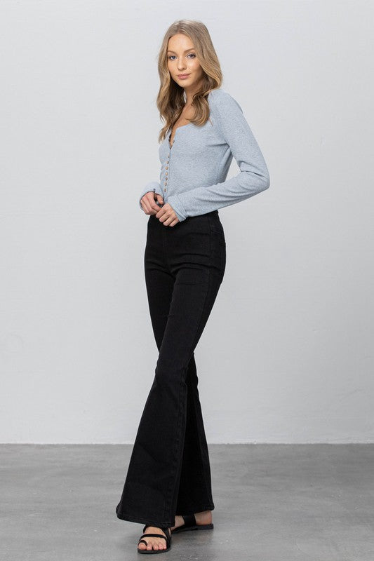 Insane Gene Mid-Rise Banded Wider Flare Jeans