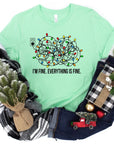 Christmas Lights  Im Fine Crew Neck Tee