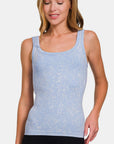 Zenana Ribbed Scoop Neck Tank